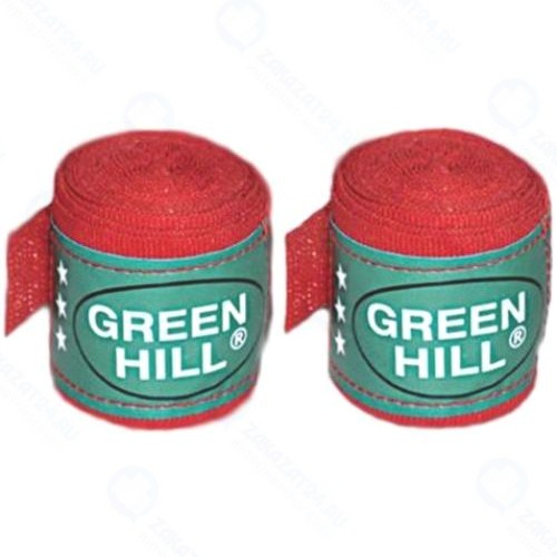 Бинт боксерский GREEN-HILL BC-6235a, 2,5 м, хлопок, красный (УТ-00007692)