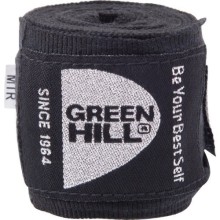 Бинт боксерский GREEN-HILL BC-6235a, хлопок, 2,5 м, черный (УТ-00007694)