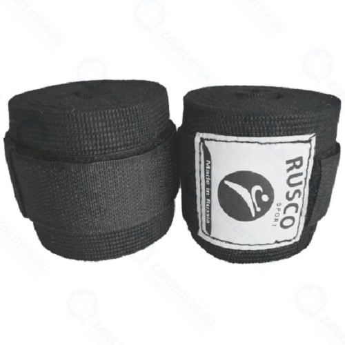 Бинт боксерский RUSCO 2,5 м, хлопок, черный (УТ-00012653)