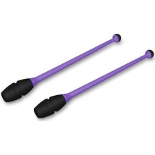 Булавы для художественной гимнастики Indigo 36 см, вставляющиеся, фиолетово-черные (IN017)
