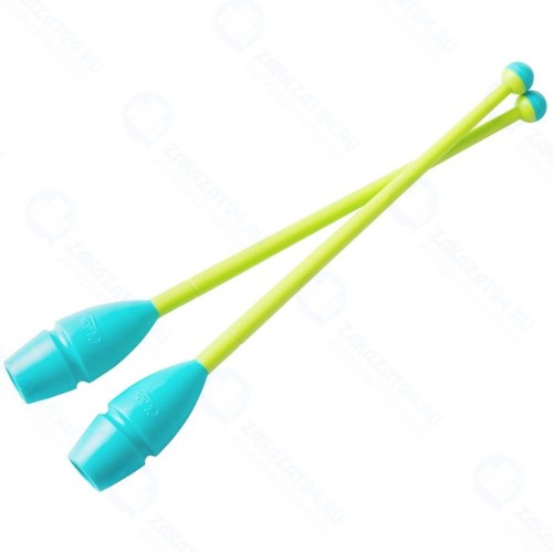 Булавы для художественной гимнастики CHANTE CH28-360-52-31, Exam Lime/Aquamarine, 36 см (УТ-00017274)
