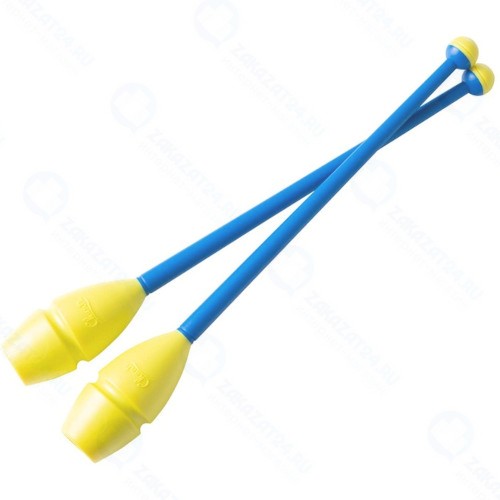 Булавы для художественной гимнастики CHANTE CH28-405-53-31, Exam Blue/Yelilow, 40,5 см (УТ-00017276)