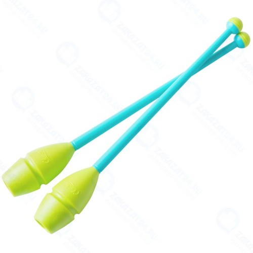 Булавы для художественной гимнастики CHANTE CH28-405-55-31, Exam Aquamarine/Lime, 40,5 см (УТ-00017278)