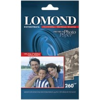 Полуглянцевая ярко-белая (semi glossy bright) микропористая фотобумага Lomond для струйной печати, A6, 260 г, 20 листов (1103302)
