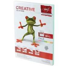 Цветная бумага для офиса Creative А4, 80 г/м, 100 листов, пастель, зеленая (110500)