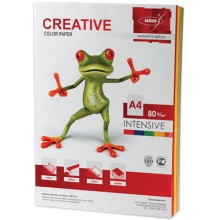 Цветная бумага для офиса Creative А4, 80 г/м, 100 листов, 5 цветов х 20 листов (110504)
