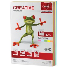 Цветная бумага для офиса Creative А4, 80 г/м, 250 листов, 5 цветов х 50 листов (110512)