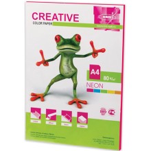 Цветная бумага для офиса Creative А4, 80 г/м, 50 листов, неон, малиновая (110515)