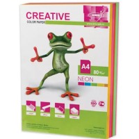 Цветная бумага для офиса Creative А4, 80 г/м, 250 листов, 5 цветов х 50 листов (110519)