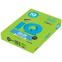 Цветная бумага для офиса IQ-COLOR А4, 80 г/м, 500 листов, ярко-зеленая (110658)