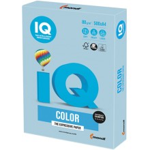 Цветная бумага для офиса IQ-COLOR А4, 80 г/м, 500 листов, пастель, голубой лед (110672)