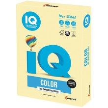 Цветная бумага для офиса IQ-COLOR А4, 80 г/м, 500 листов, пастель, желтая (110673)