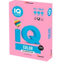 Цветная бумага для офиса IQ-COLOR А4, 80 г/м, 500 листов, пастель, розовая (110675)