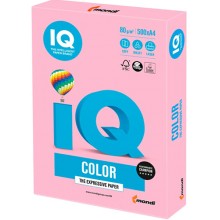 Цветная бумага для офиса IQ-COLOR А4, 80 г/м, 500 листов, пастель, розовый фламинго (110676)