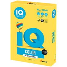 Цветная бумага для офиса IQ-COLOR А3, 80 г/м, 500 листов, канареечно-желтая (110682)