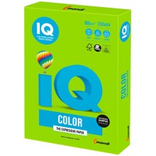 Цветная бумага для офиса IQ-COLOR А4, 160 г/м, 250 листов, зеленая (110685)