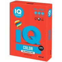 Цветная бумага для офиса IQ-COLOR А4, 160 г/м, 250 листов, кораллово-красная (110687)