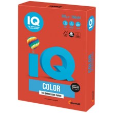 Цветная бумага для офиса IQ-COLOR А4, 120 г/м, 250 листов, кораллово-красная (110771)