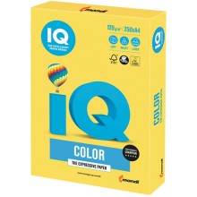 Цветная бумага для офиса IQ-COLOR А4, 120 г/м, 250 листов, канареечно-желтая (110772)