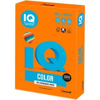Цветная бумага для офиса IQ-COLOR А4, 160 г/м, 250 листов, оранжевая (110777)