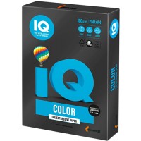 Цветная бумага для офиса IQ-COLOR А4, 160 г/м, 250 листов, черная (110779)