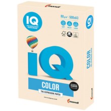 Цветная бумага для офиса IQ-COLOR А3, 80г/м, 500 листов, пастель, кремовая (110791)