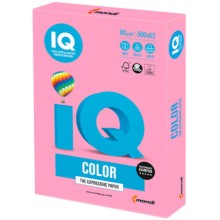 Цветная бумага для офиса IQ-COLOR А3, 80 г/м, 500 листов, пастель, розовая (110795)