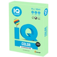 Цветная бумага для офиса IQ-COLOR А3, 80 г/м, 500 листов, пастель, зеленая (110797)