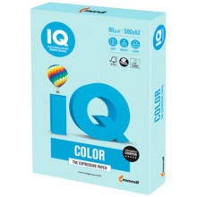 Цветная бумага для офиса IQ-COLOR А3, 80 г/м, 500 листов, пастель, светло-голубая (110801)