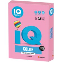 Цветная бумага для офиса IQ-COLOR А4, 160 г/м, 250 листов, пастель, розовая (110806)