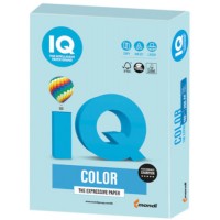 Цветная бумага для офиса IQ-COLOR А4, 160 г/м, 250 листов, пастель, голубая (110810)