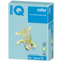 Цветная бумага для офиса IQ-COLOR А3, 160 г/м, 250 листов, пастель, голубая (110816)