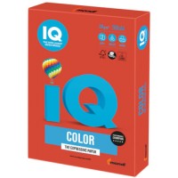 Цветная бумага для офиса IQ-COLOR А4, 80 г/м, 100 листов, кораллово-красная (110842)