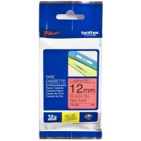 Лента для печати наклеек Brother TZE431 черный на красном фоне, 8 м