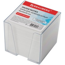 Блок для записей Brauberg 9x9x9 см, в подставке, белый (122223)