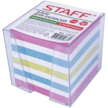 Блок для записей Staff 9x9x9 см, цветной/белый (129206)