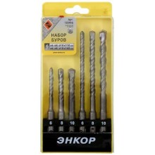 Набор буров Энкор SDS-Plus, 6 шт (10996) Набор буров Энкор SDS-Plus, 6 шт (10996)