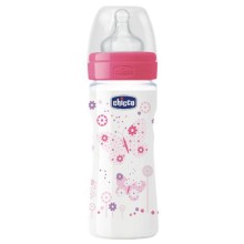 Бутылочка для кормления Chicco Well-Being Girl, 2+, 250 мл, розовая (310205120) (00020623100050)