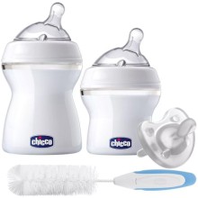 Набор для новорожденного Chicco Natural Feeling, 2 бутылочки + пустышка + ершик (00080711630000)