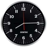 Часы настенные CENTEK круглые, 30 см Black (CT-7100)