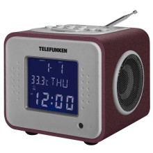 Часы с радио Telefunken TF-1575U бордовый (B04952707-00475)