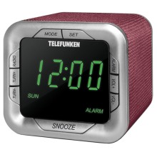 Радио-часы Telefunken TF-1505 Burgundy/Green