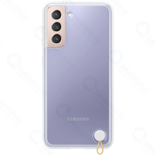 Чехол Samsung Clear Protective Cover для S21, белая рамка (EF-GG991CWEGRU)