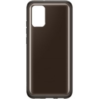 Чехол Samsung Soft Clear Cover для Galaxy A02s, чёрный (EF-QA025)