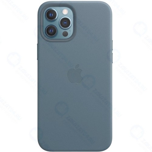 Чехол Apple Leather MagSafe для iPhone 12 Pro Max Baltic Blue (MHKK3ZE/A)