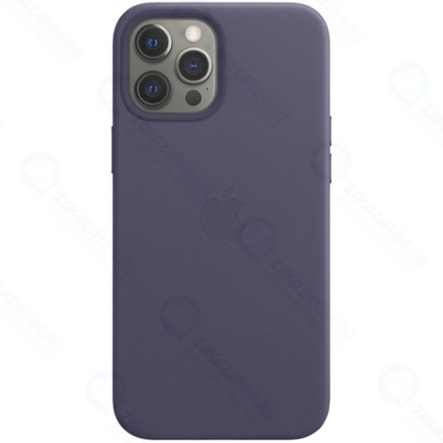 Чехол Apple Leather Case MagSafe для iPhone 12 Pro Max Deep Violet (MJYT3ZE/A)