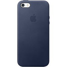 Чехол Apple Leather Case для iPhone SE Midnight Blue (MMHG2ZM/A)