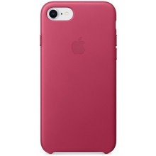 Чехол Apple для iPhone 8/7 Leather Case Pink Fuchsia (MQHG2ZM/A)