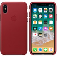 Чехол Apple для iPhone X Leather Case Red (MQTE2ZM/A)