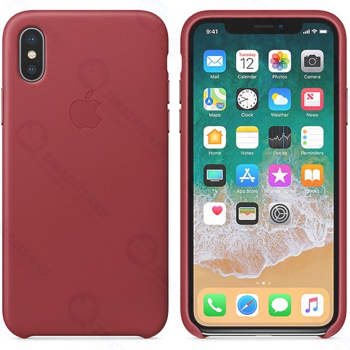 Чехол Apple для iPhone X Leather Case Red (MQTE2ZM/A)